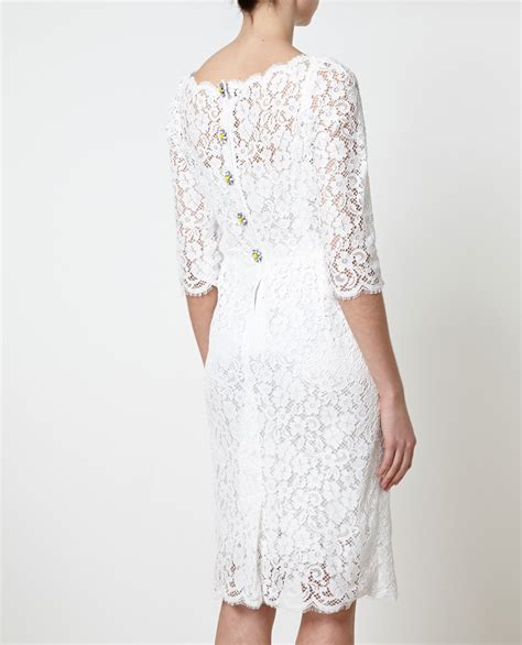 dolce gabbana white lace dress